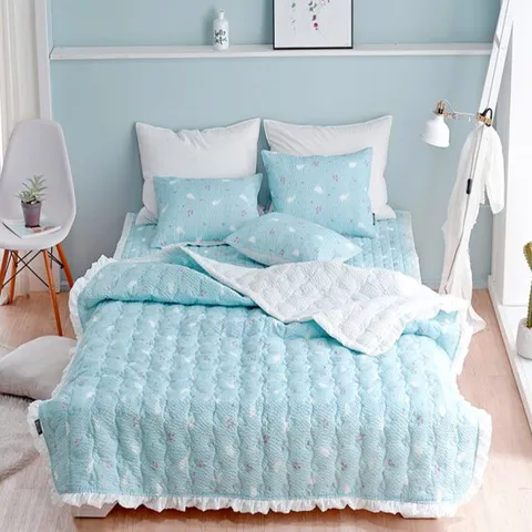 프릴 시어서커 여름이불 버니 이불베개커버SS세트 블루