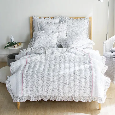 플라워 시어서커 여름이불 엘리 이불베개커버Q세트 핑크