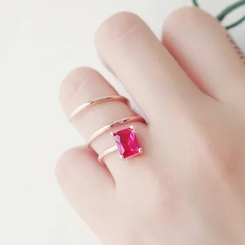 [폭스타일]레드 와인 반지