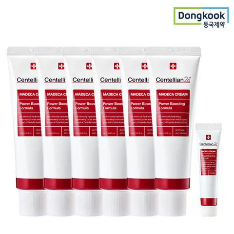 동국제약 센텔리안24 마데카크림 파워 부스팅 포뮬러 50ml 6개+15ml 1개 미백주름 기능성 흡수 항산화 탄력리프팅 보습진정 기미 케어 TECA 히알루론산 콜라겐 안티에이징