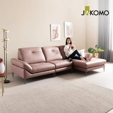 [자코모]에비뉴엘 모듈 4인 카우치형 천연면피 소가죽 소파