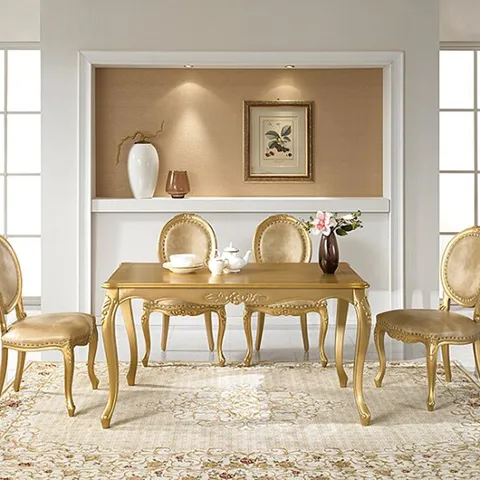 유캐슬 루벤스 엔틱 4인용 4인 원목 식탁세트