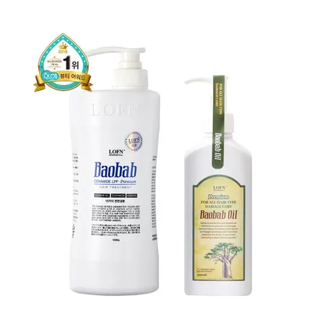 로픈 바오밥 세라마이드 LPP트리트먼트1000g+헤어오일200ml (사)