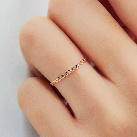 [엘렌쥬얼리] 18k Flat 체인 반지-TypeA