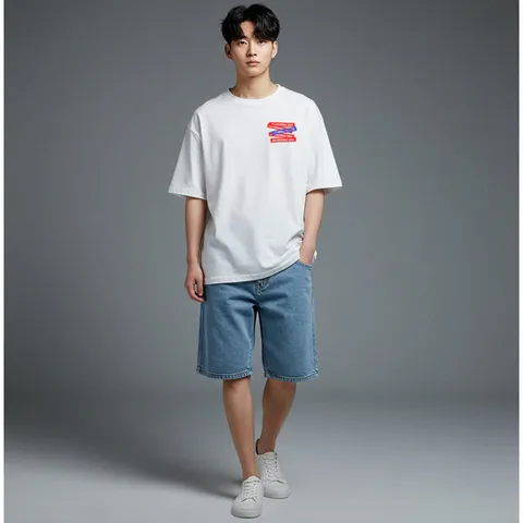 오버핏-남여공용 면100% 반팔티(idea)