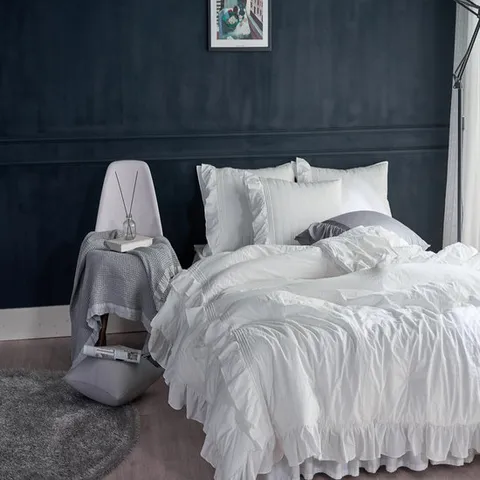 60수 고밀도 코튼 바이오 워싱 레나Q여름차렵이불세트화이트