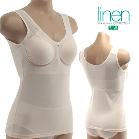 린넨 런닝브라 여름속옷 여성 쿨 매쉬 오가닉 몰드 브라나시