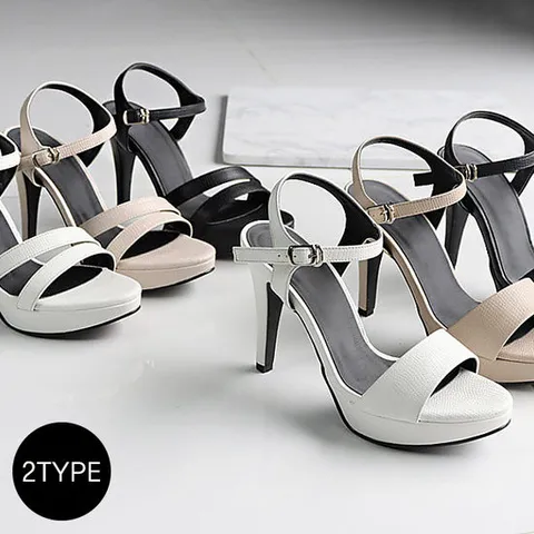 [바닐라슈] 레얼브 2TYPE 베이직 뱀피 가보시샌들(10cm)