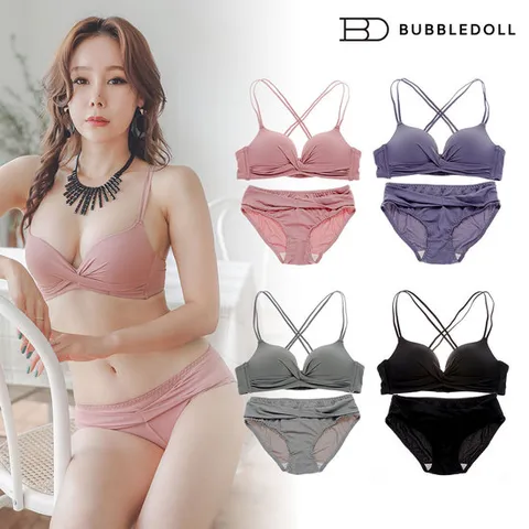 테일즈 노와이어 브라팬티세트