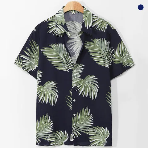 [후앙스] 팜 리프 하와이안 반팔셔츠 CKST9005