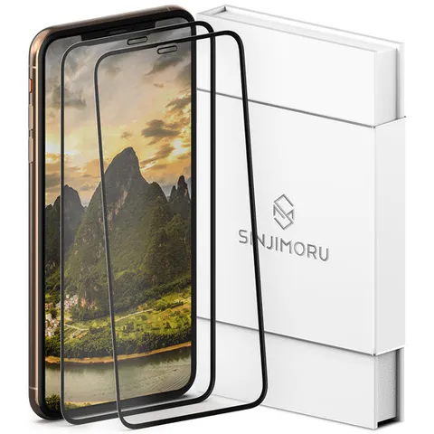 2매 아이폰 XS MAX 2.5Ds 엣지 풀커버 강화유리 액정보호필름