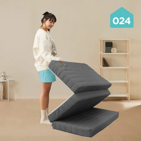 024홈 국민토퍼 3단 접이식 매트리스 푹신한 12cm 슈퍼싱글