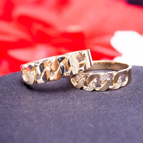 [엘렌쥬얼리]14k 데바 커플링 남자 금 반지