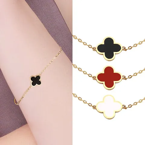 [골드피아] 14K 크로바 팔찌