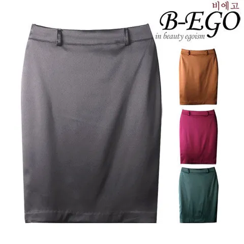 [비에고]739BG_44~110까지 실크새틴/면스판 스커트