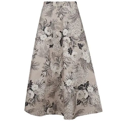 오일릴리 플라워 패턴 롱 스커트 OW9SASK004-04