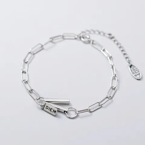 에르모사제이 W029 레이어드 은 팔찌 / 실버 925 스틱 클립 체인