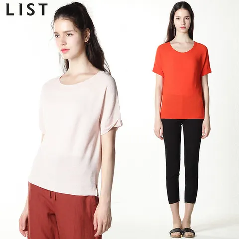 [리스트] 최고급소재 홀가먼트 라운드넥 소매롤업 니트 (택가격248000원)