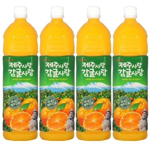 롯데 델몬트 제주사랑 감귤사랑 1.5L x4펫 낱개
