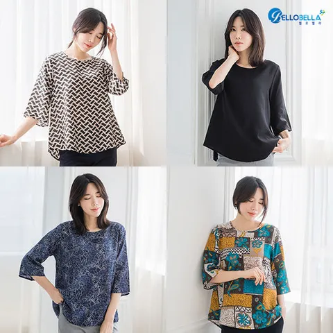 [2종세트] 인견 여성 블라우스 &  반팔원피스 10종 택1