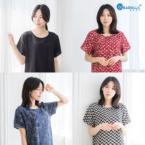 [2종세트] 인견 여성 민소매 &  반팔 원피스 10종 택1