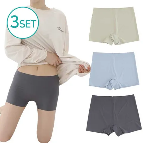 자체제작 네모 네모팬티 모노 3개set 사각 심리스 팬티