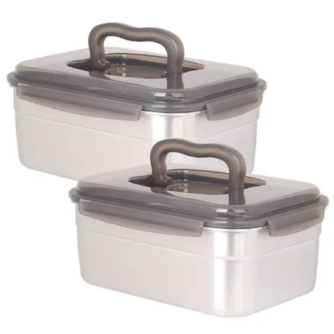 [초특가]쿡위즈 밀폐용기 핸디김치통 2.9리터 2개세트 (블랙)