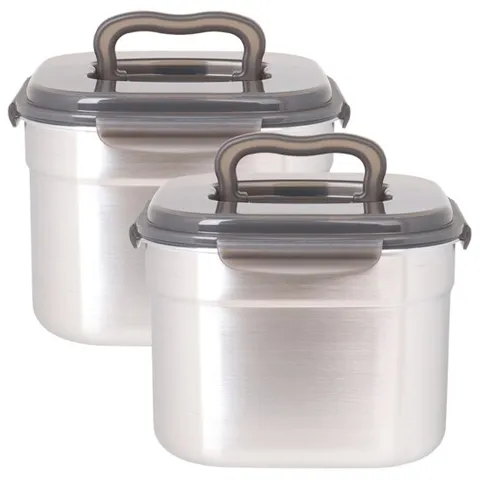 [초특가]쿡위즈 정사각 핸디김치통 5.9리터 2개세트 (블랙)