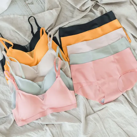 뮤즈 무봉제 노와이어 브라탑 팬티세트 5color