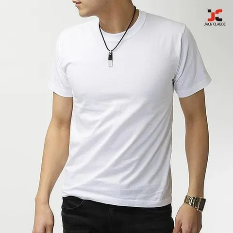 365BUY 베이직 남성 라운드 반팔티셔츠 면티 무지티