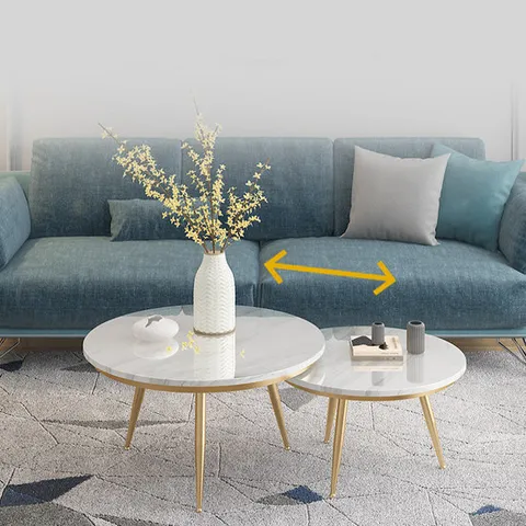 트윈 대리석 좌실원형 세라믹 거실 소파 테이블