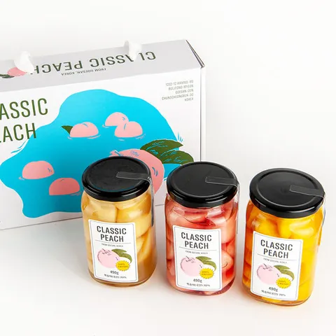 [맛딜] 사계절 즐기는 복숭아 병조림 선물세트 3개입 (황도/백도/핑크백도)