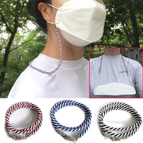 국내생산 휴대와 사용이 간편한 마스크목걸이 5p(색상랜덤)