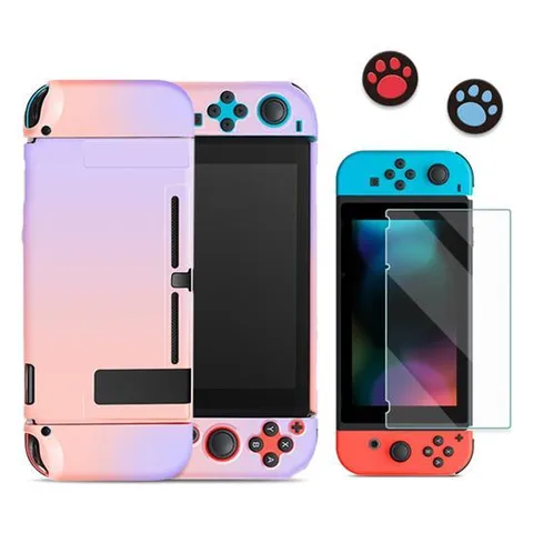 닌텐도스위치/라이트 마카롱 케이스+필름+조이콘커버(세트)