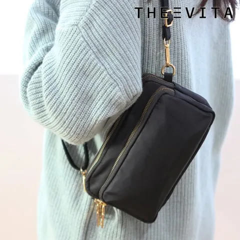 [더에비타]샐리(Sally) 프라다 원단 미니 크로스백