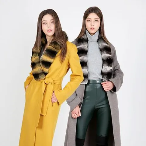 제이유퍼  P220 이태리 캐시미어 모던 친칠라 코트