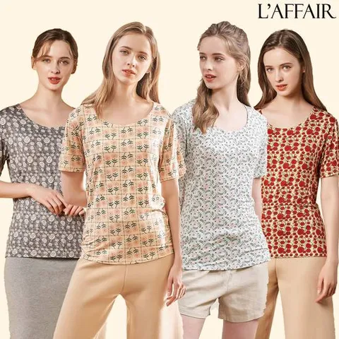 라페어 인견 반팔 이너티셔츠 4종 패키지 LWOFW284-MT