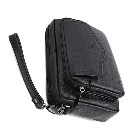 IAC 가죽 클러치백 파우치 남자 손가방 일수 검정 맨스백