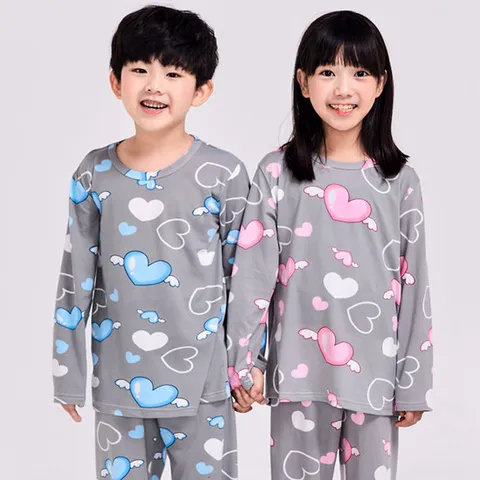 이라인 하트엔젤 아동 긴팔상하 이지웨어/파자마/잠옷