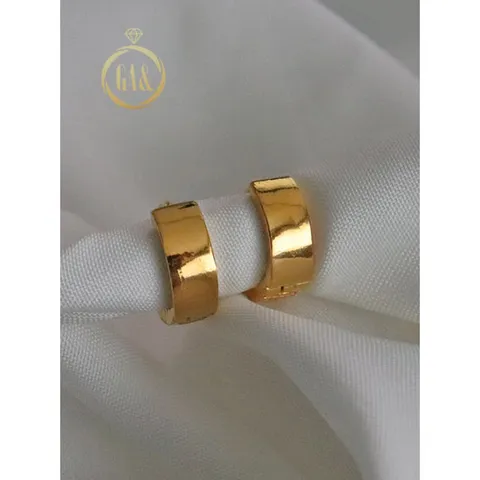 [가앤] 24k순금 유광 평 원터치 링귀걸이 3.75g