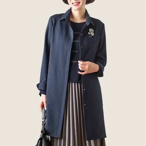 [마담엘레강스]아우라 솔리드 롱 재킷 1종