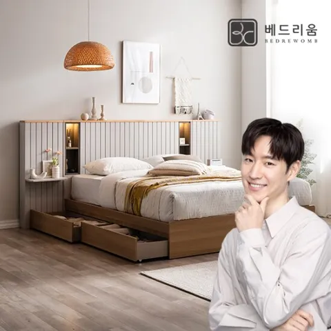 리디아 LED침대(K)+풀세트+스위트에디션 Hard 매트리스