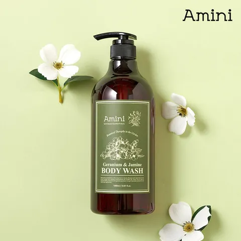 아미니 대용량 바디워시 플라워 테라피 제라늄 앤 자스민1000ml