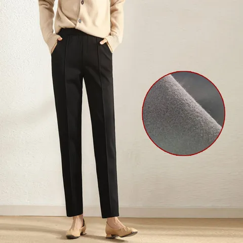 앞핀턱 기모 스판 슬랙스 YH046 4XL까지