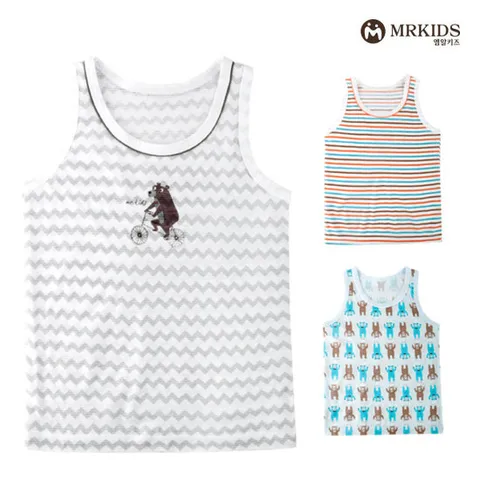 [엠알키즈]베어 남런닝(면100%/남아/3매입)