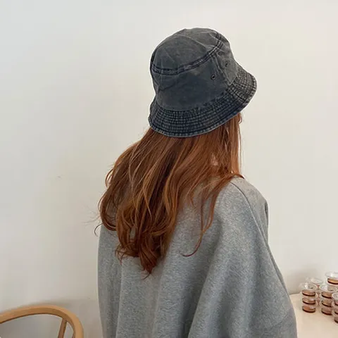 워싱 버킷햇 여성 벙거지 모자 버킷햇