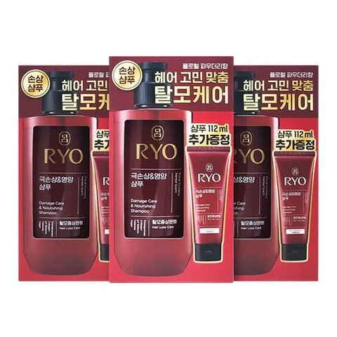 려 함빛 극손상 앤 영양  샴푸 480ml+112ml 세트 3개팩