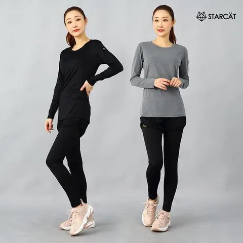 요가복 필라테스복 여성운동복 상의 슬림롱긴팔티 A6TL09P7