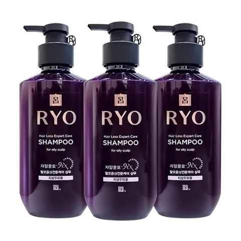 려 자양윤모 지성 두피용 샴푸 400ml 3개묶음