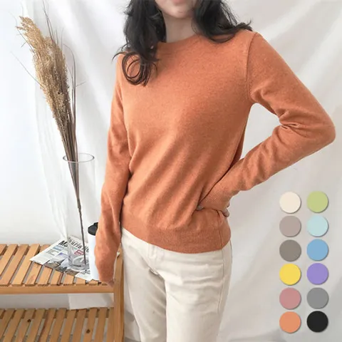 [유니제이] 소프너 라운드넥  니트